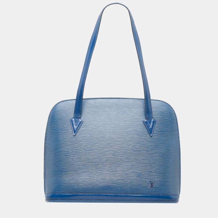 Louis Vuitton Blue EPI Lussac Tote Bag