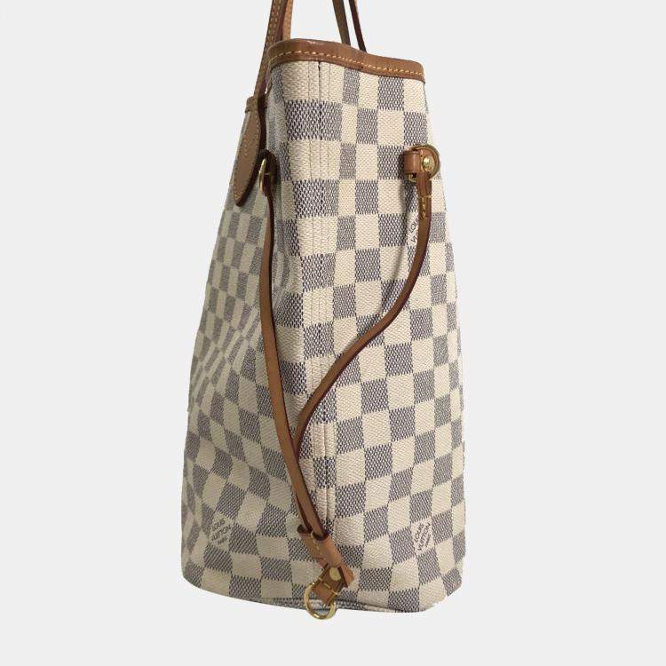 Splendid Louis Vuitton Neverfull MM tote bag in azur damier canvas