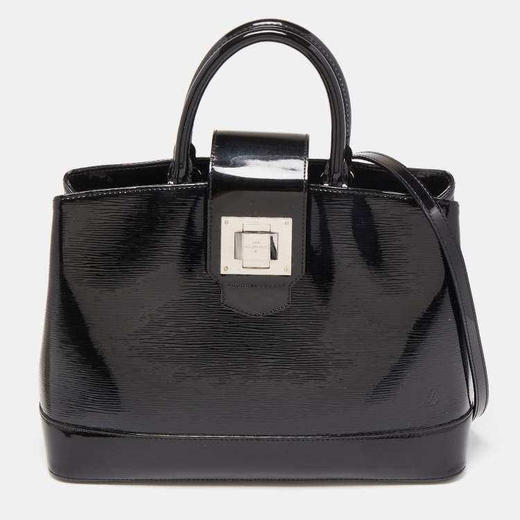 Louis Vuitton Handbag Mirabeau Gm Black Electric Epi Patent