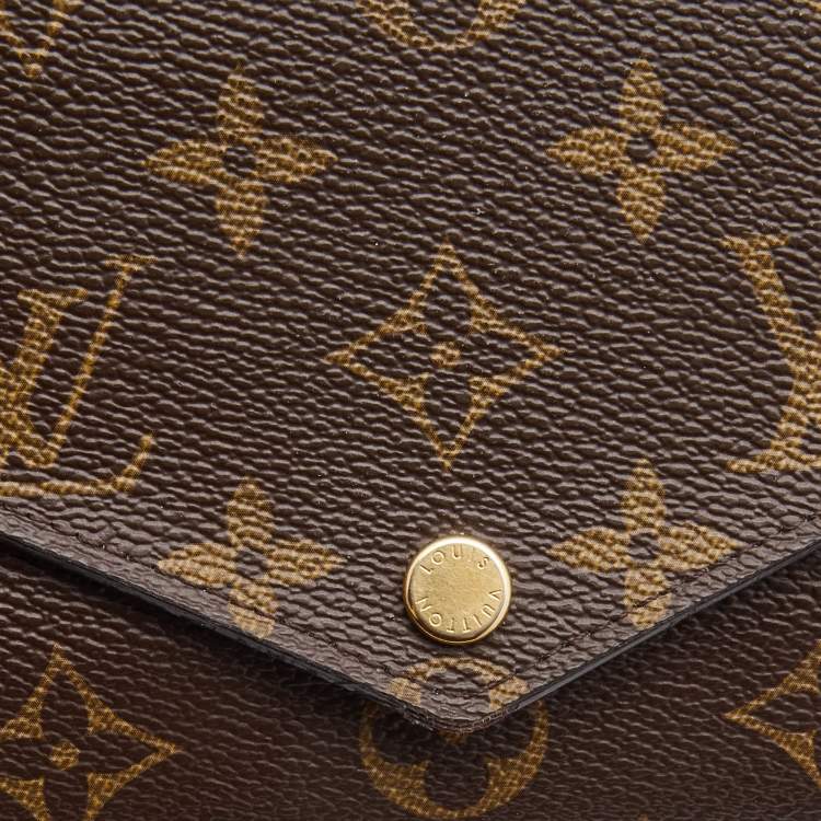 Pre Owned Louis Vuitton Monogram Canvas Jeanne Wallet