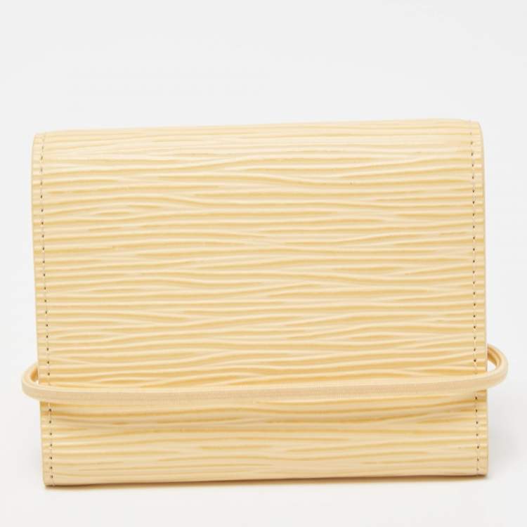 Pre Owned Louis Vuitton Vanilla Epi Leather Elastique Wallet