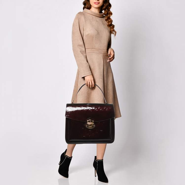 Pre Owned Louis Vuitton Amarante Monogram Vernis Mirada Bag