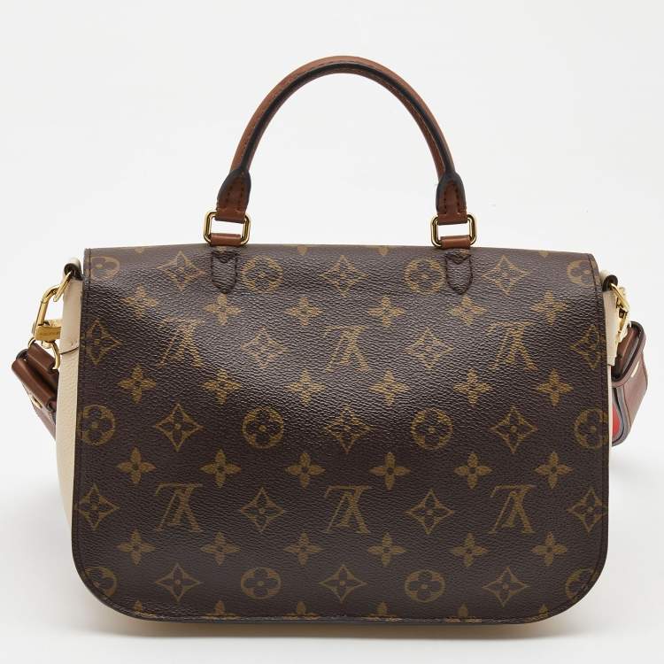 Pre Owned Louis Vuitton Creme Monogram Canvas and Leather Vaugirard Bag