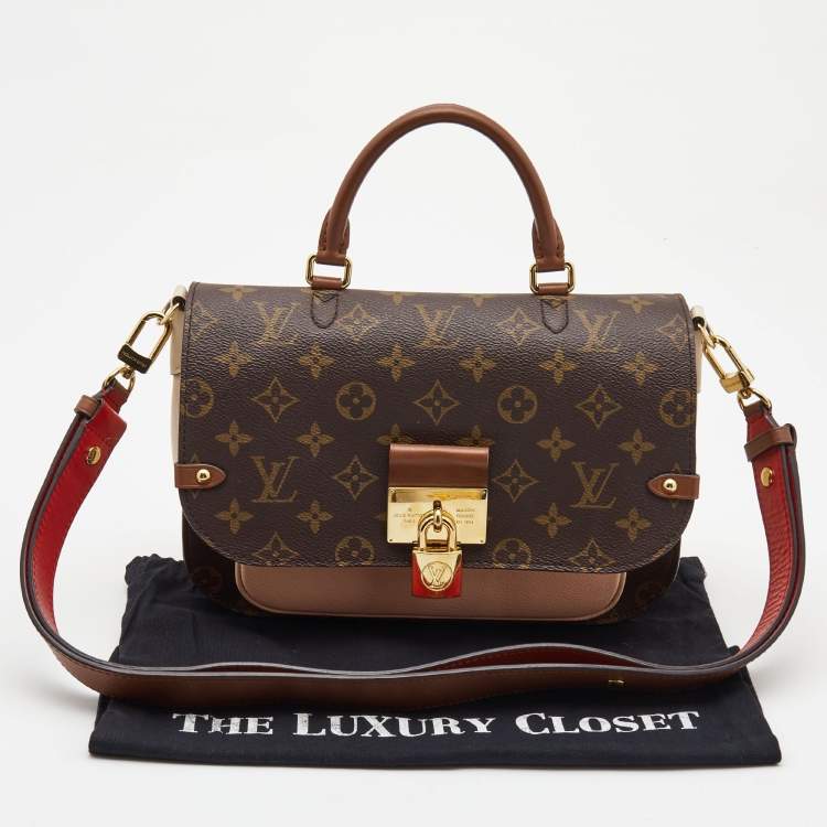 Pre Owned Louis Vuitton Creme Monogram Canvas and Leather Vaugirard Bag