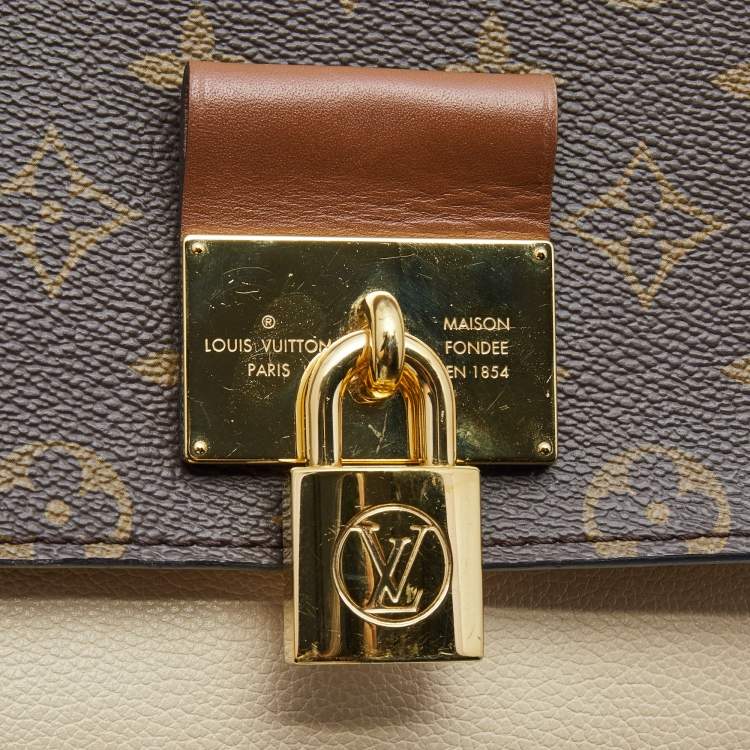 Pre Owned Louis Vuitton Creme Monogram Canvas and Leather Vaugirard Bag