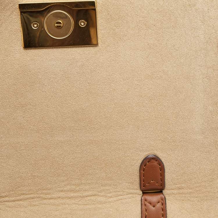 Pre Owned Louis Vuitton Creme Monogram Canvas and Leather Vaugirard Bag