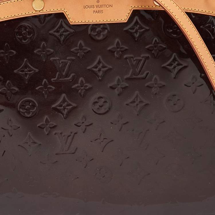 Pre Owned Louis Vuitton Amarante Monogram Vernis Brea GM Bag