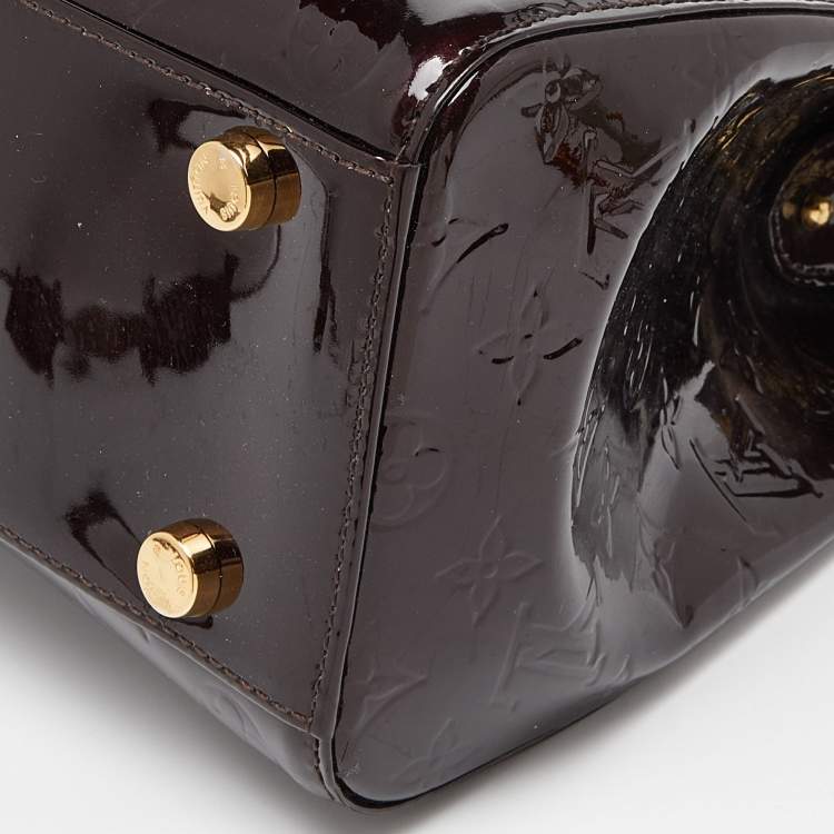 Pre Owned Louis Vuitton Amarante Monogram Vernis Brea GM Bag