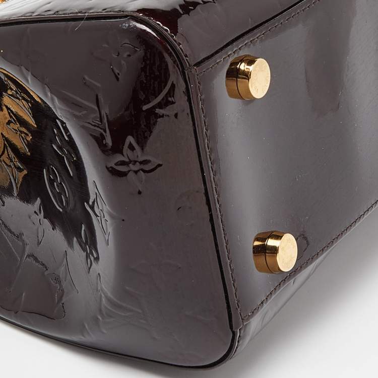 Pre Owned Louis Vuitton Amarante Monogram Vernis Brea GM Bag