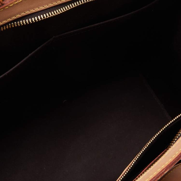 Pre Owned Louis Vuitton Amarante Monogram Vernis Brea GM Bag