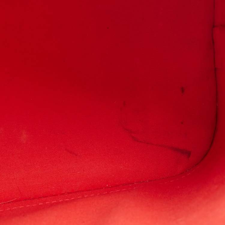 Pre Owned Louis Vuitton Rouge Grenadine Monogram Vernis Alma PM Bag
