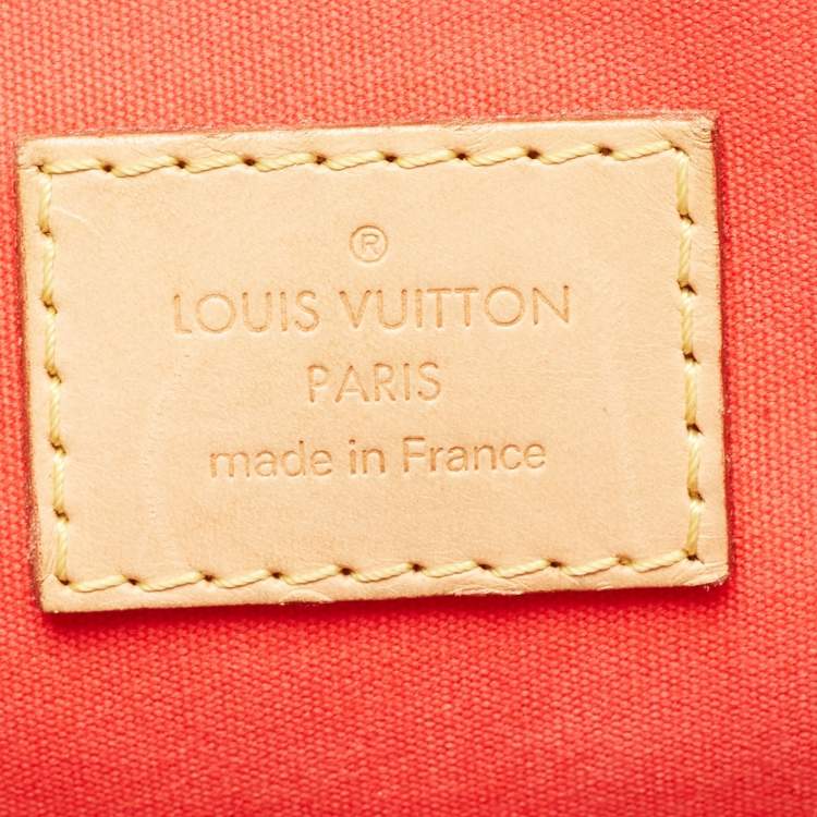 Pre Owned Louis Vuitton Rouge Grenadine Monogram Vernis Alma PM Bag