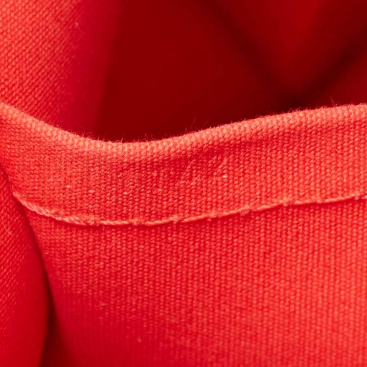 Pre Owned Louis Vuitton Rouge Grenadine Monogram Vernis Alma PM Bag