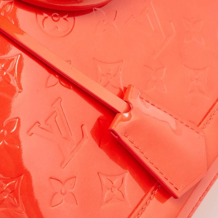 Pre Owned Louis Vuitton Rouge Grenadine Monogram Vernis Alma PM Bag