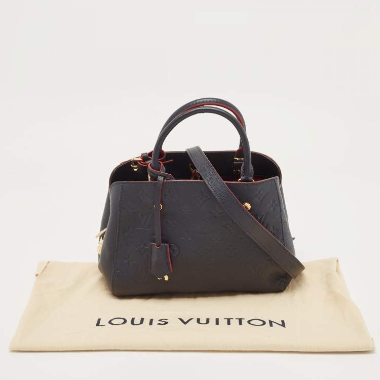Pre Owned Louis Vuitton Celeste Monogram Empreinte Leather Montaigne BB Bag