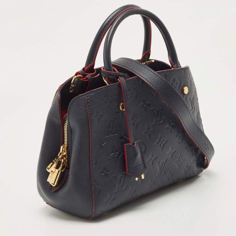 Pre Owned Louis Vuitton Celeste Monogram Empreinte Leather Montaigne BB Bag