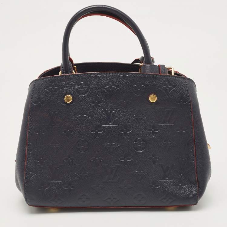 Pre Owned Louis Vuitton Celeste Monogram Empreinte Leather Montaigne BB Bag