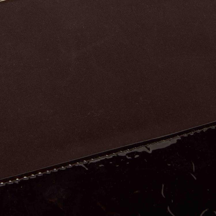 Pre Owned Louis Vuitton Amarante Monogram Vernis Ana Clutch Bag