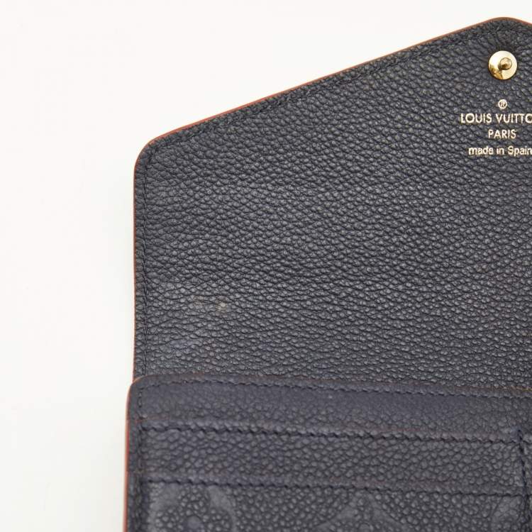 Pre Owned Louis Vuitton Bleu Infini Monogram Empreinte Leather Sarah Wallet