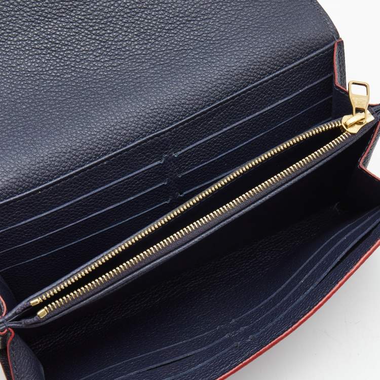Louis Vuitton Bleu Infini Monogram Empreinte Leather Sarah Wallet
