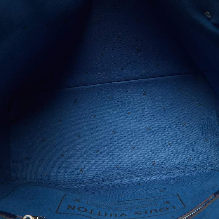 Pre Owned Louis Vuitton Blue Monogram Canvas Escale Neverfull MM Bag