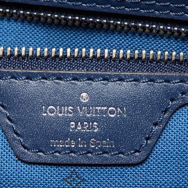 Pre Owned Louis Vuitton Blue Monogram Canvas Escale Neverfull MM Bag