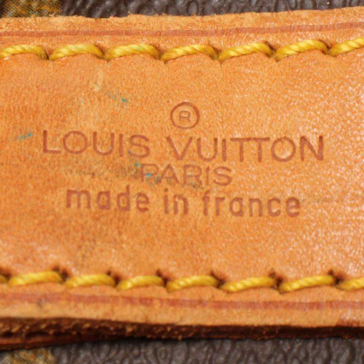 Pre Owned Louis Vuitton Brown Canvas 55 Keepall Bandouliere Duffel Bag