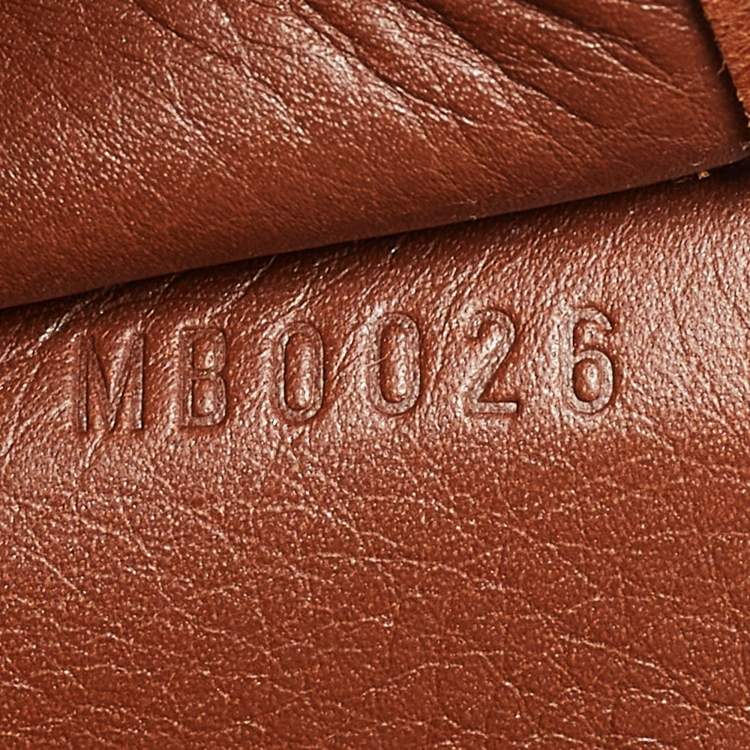 Pre Owned Louis Vuitton Brown/White Monogram Charms Leather and Vinyl Linda Bag