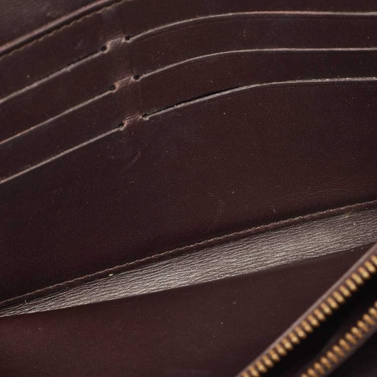 Pre Owned Louis Vuitton Burgundy Monogram Vernis Sarah Wallet