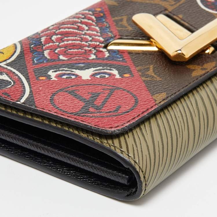 Pre Owned Louis Vuitton Monogram Canvas and Epi Leather Kabuki Twist Wallet