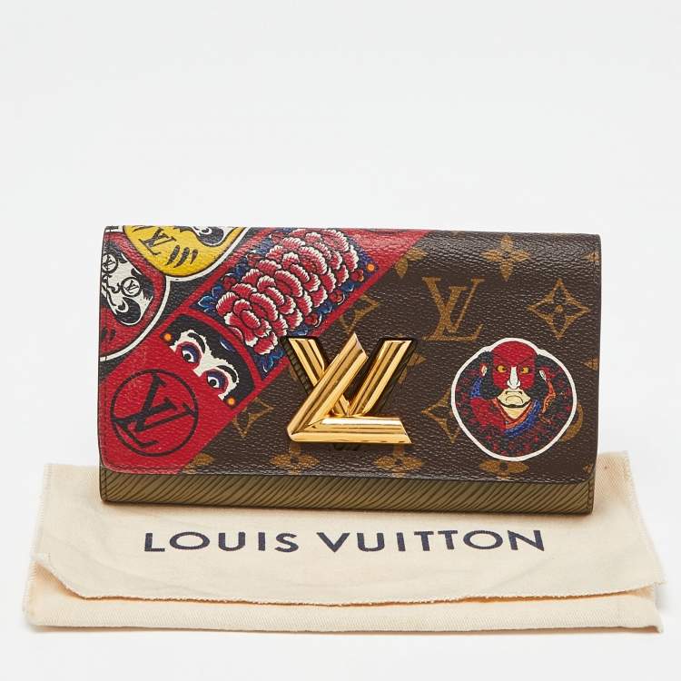 Pre Owned Louis Vuitton Monogram Canvas and Epi Leather Kabuki Twist Wallet