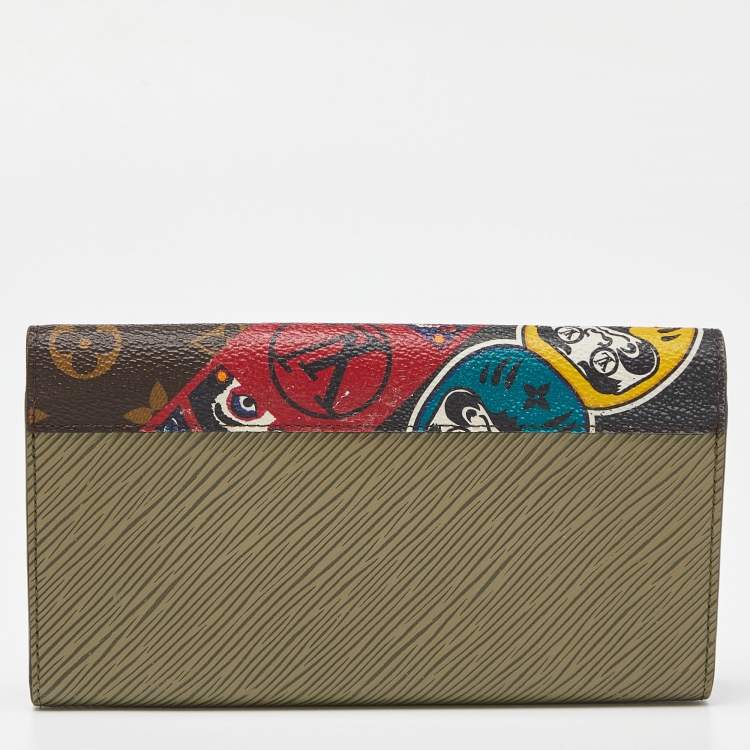 Pre Owned Louis Vuitton Monogram Canvas and Epi Leather Kabuki Twist Wallet
