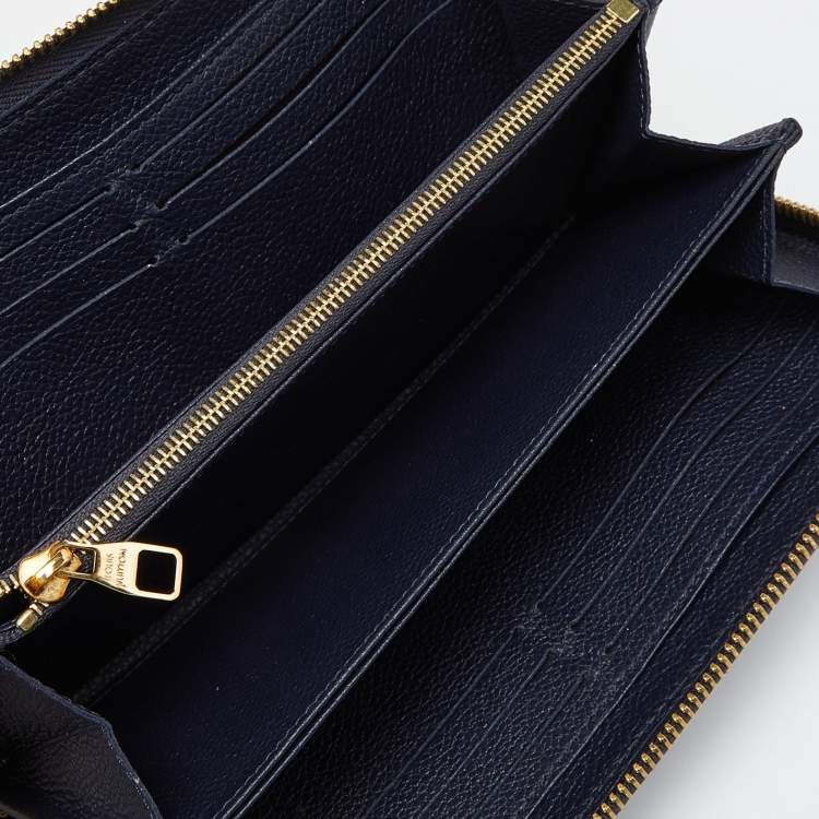 Louis Vuitton Zippy Wallet Black/Beige Monogram Empreinte