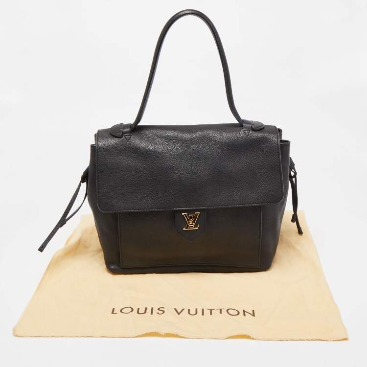 Pre Owned Louis Vuitton Black Leather Lockme MM Bag
