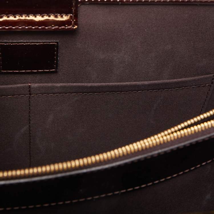 Pre Owned Louis Vuitton Amarante Monogram Vernis Deesse GM Bag