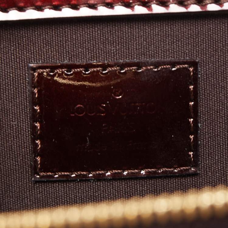 Pre Owned Louis Vuitton Amarante Monogram Vernis Deesse GM Bag