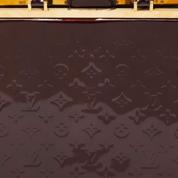 Pre Owned Louis Vuitton Amarante Monogram Vernis Deesse GM Bag