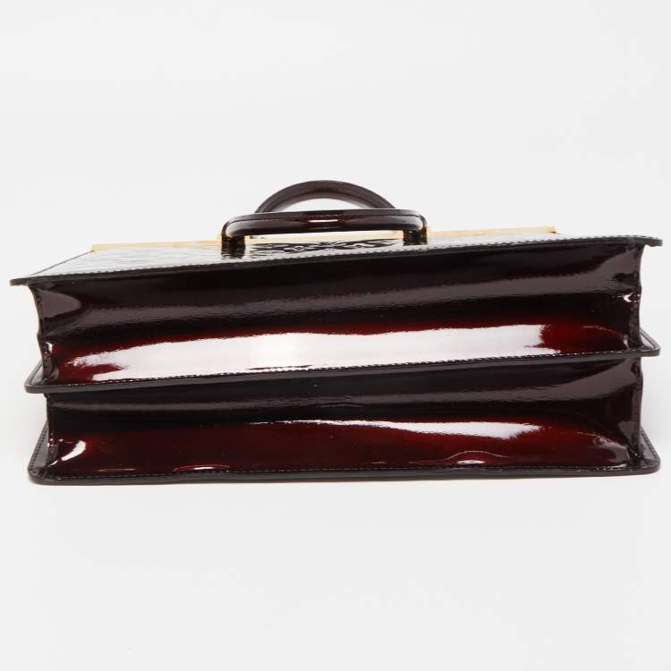 Pre Owned Louis Vuitton Amarante Monogram Vernis Deesse GM Bag