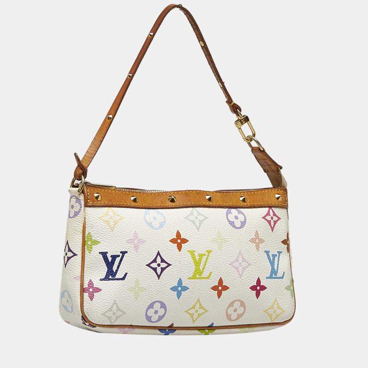 Louis Vuitton White Multicolor Pochette Accessoire Bag - The