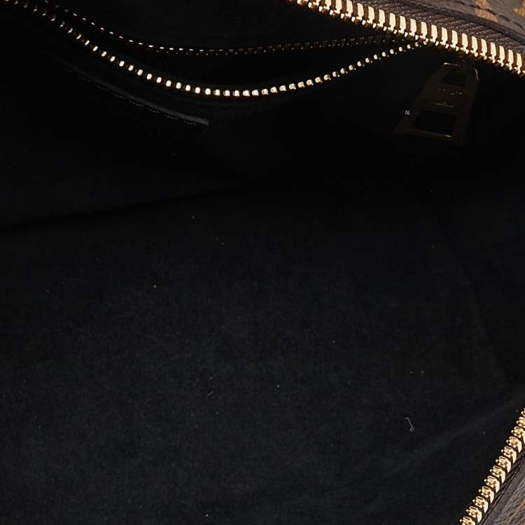 Pre Owned Louis Vuitton Coated Canvas and Leather Petite Malle Souple Bag