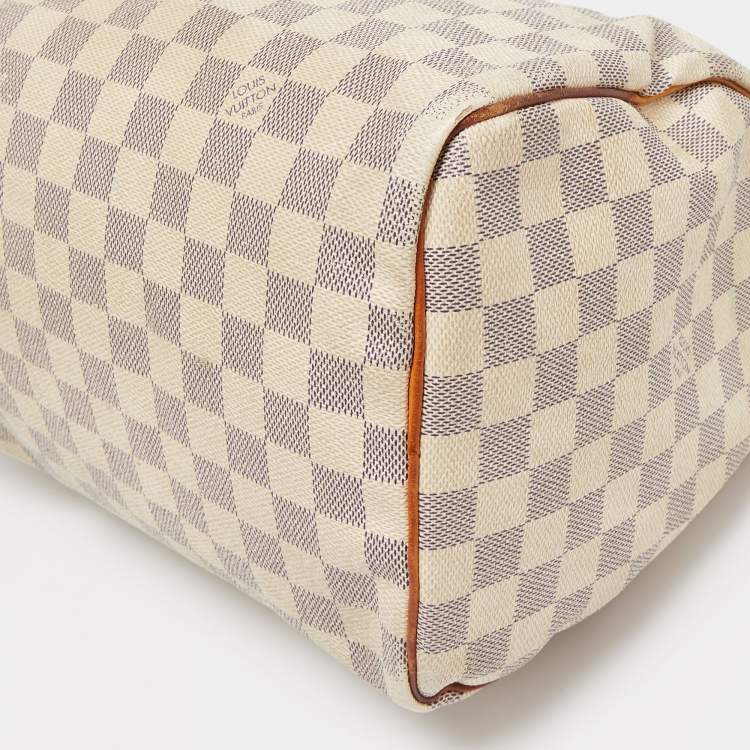 Pre Owned Louis Vuitton Damier Azur Canvas Speedy 30 Bag