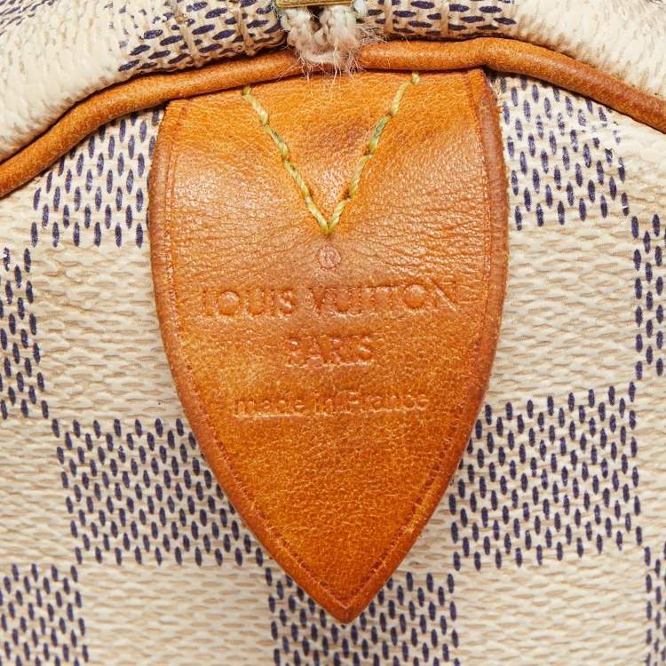 Pre Owned Louis Vuitton Damier Azur Canvas Speedy 30 Bag