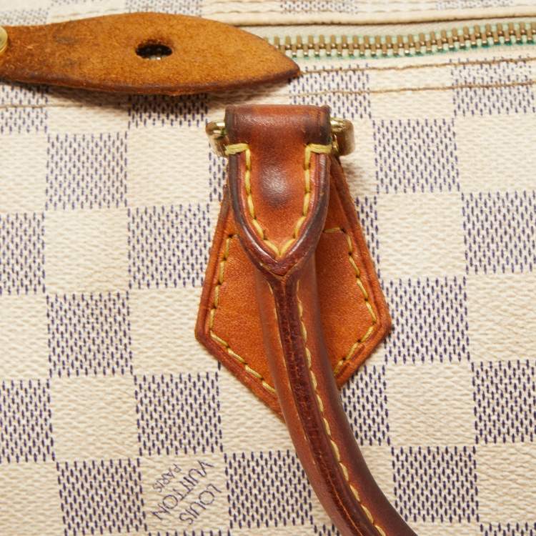 Pre Owned Louis Vuitton Damier Azur Canvas Speedy 30 Bag