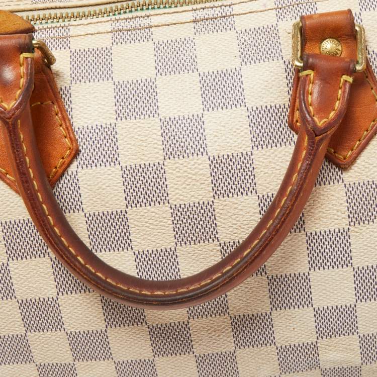 Pre Owned Louis Vuitton Damier Azur Canvas Speedy 30 Bag