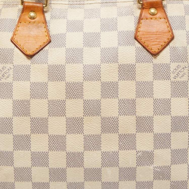 Pre Owned Louis Vuitton Damier Azur Canvas Speedy 30 Bag