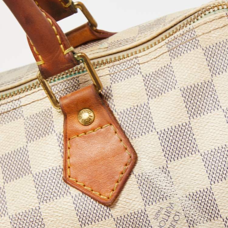 Pre Owned Louis Vuitton Damier Azur Canvas Speedy 30 Bag