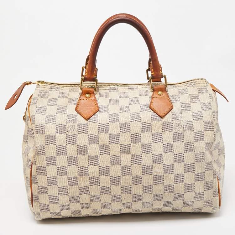 Pre Owned Louis Vuitton Damier Azur Canvas Speedy 30 Bag