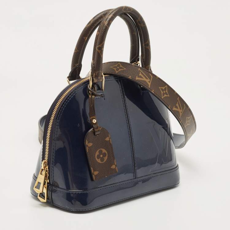Pre Owned Louis Vuitton Grand Bleu Vernis Lisse Alma BB Bag