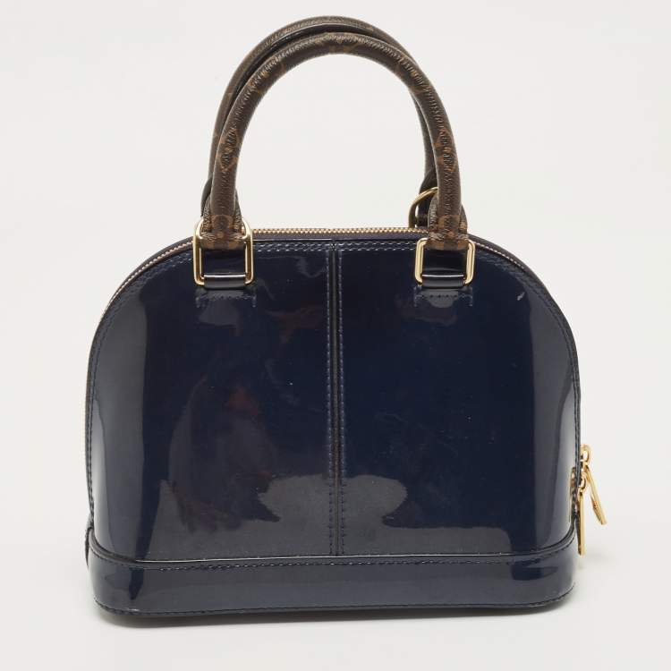 Pre Owned Louis Vuitton Grand Bleu Vernis Lisse Alma BB Bag
