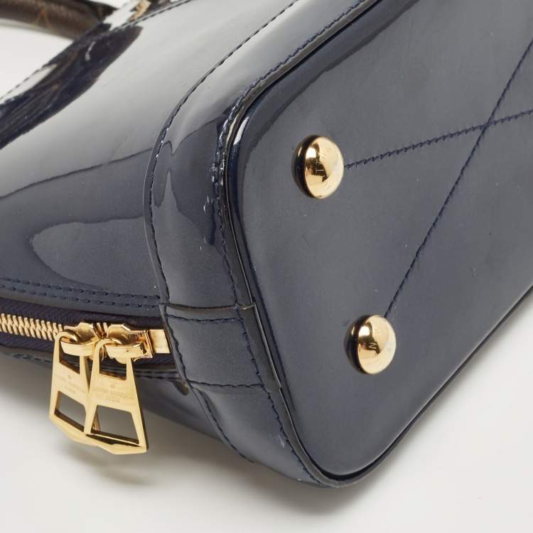 Pre Owned Louis Vuitton Grand Bleu Vernis Lisse Alma BB Bag